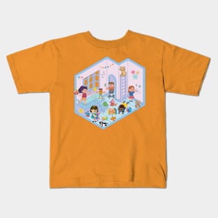 Dollhouse Playground and Happy Kids Kids T-Shirt